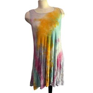 Jamie & Layla Tie Dye Sun Dress Sz Medium Womens Soft Light Sleeveless